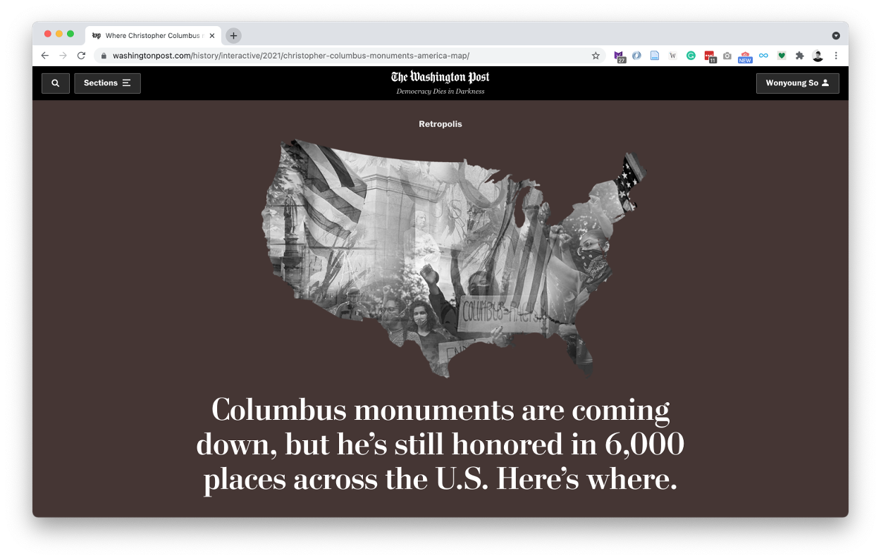 Columbus is still honored in 6,000 places across the U.S