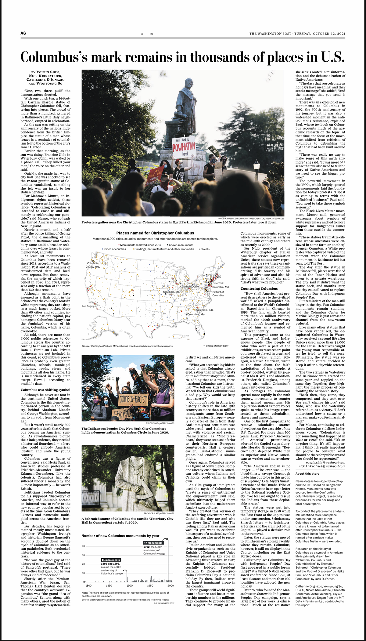 Columbus is still honored in 6,000 places across the U.S - 3